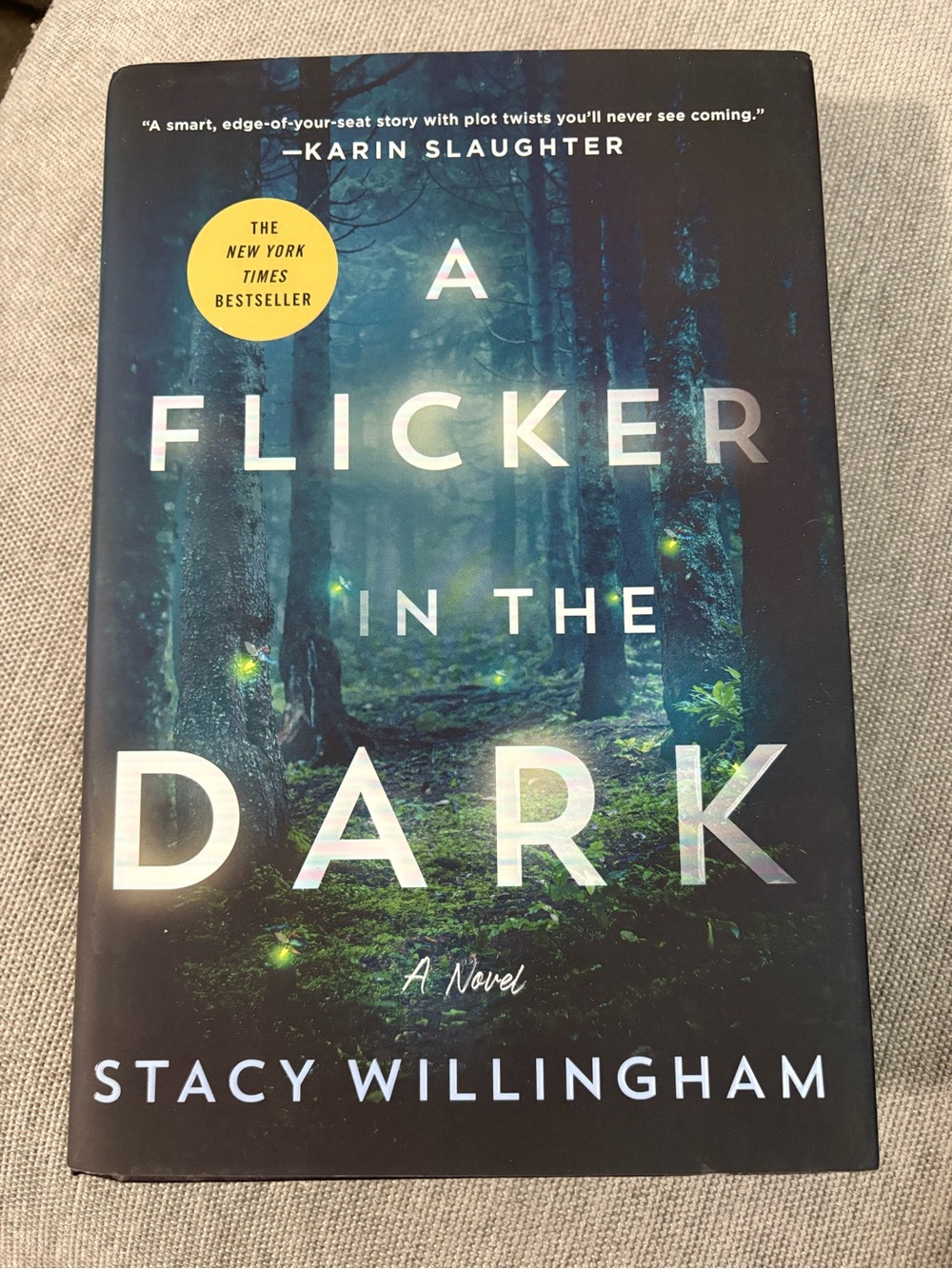 'A Flicker in the Dark' Hardcover Mystery Book